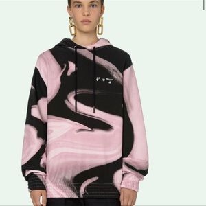 Off-White c/o Virgil Abloh Liquid Melt Hoodie Pink Black Women's S